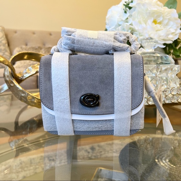 Coach Madison Shoulder Bag 16 Crossbody Bag Pewter/Granite - Picture 10 of 13